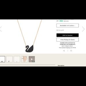 Swarovski swan pendant